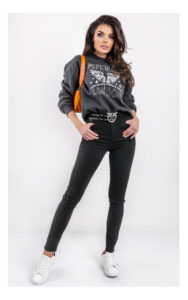 Bluza Pepe Jeans Z Dżetami Antracytowa