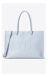 Torebka Twin Set Z Dużym Logo Shopper Błękitna