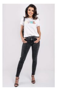 T-shirt Karl Lagerfeld Z Kolorowym Nadrukiem Biały