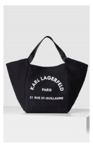 Torba Shopper Karl Lagerfeld Z Logo Czarny