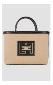 Torebka Elisabetta Franchi Shopperka Beżowa