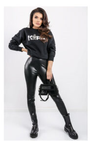 Bluza Karl Lagerfeld Logowana Czarna
