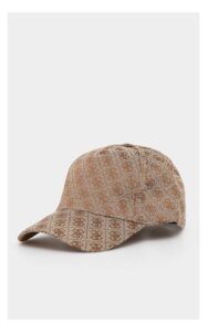 Czapka Guess Z Daszkiem Logomania Beżowa