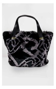 Torebka Liu Jo Shopper Futrzana Czarno-Szara