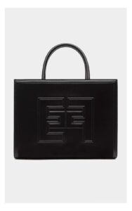 Torebka Elisabetta Franchi Shopper Czarna