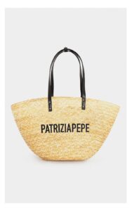 Torebka Patrizia Pepe Słomiany Koszyk Beżowy