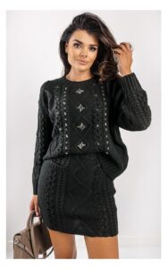 Sweter Gaudi Z Kryształkami Czarny