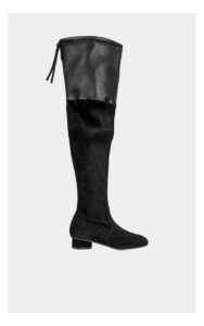 Kozaki STUART WEITZMAN muszkieterki zamszowe czarne