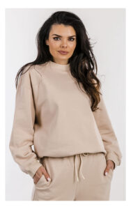 Bluza TWINSET basic z broszką beżowa