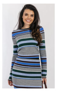 Sweter PINKO Atmosfera z wiskozy w paski