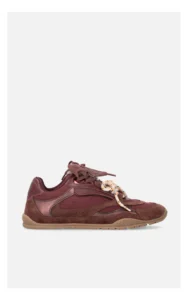 Sneakersy PINKO Yulia 01 z podwójnymi sznurówkami bordowe