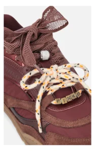 Sneakersy PINKO Yulia 01 z podwójnymi sznurówkami bordowe