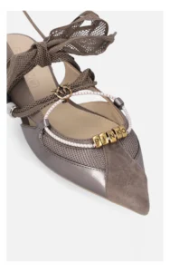 Baleriny PINKO Gianira 30 typu slingback wiązane brązowe