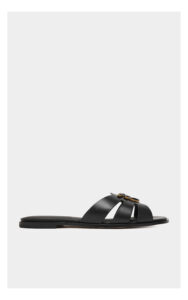 Klapki PINKO Milly 04 z logo czarne