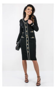Kardigan MARCIANO GUESS elegancki dopasowany czarny