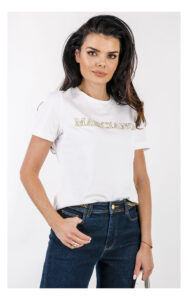 T-shirt MARCIANO GUESS basic z logo biały