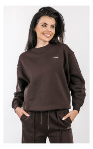 Bluza GUESS Active dresowa basic brązowa