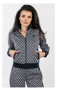 Bluza GUESS Active rozpinana w monogram granatowa
