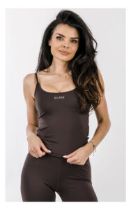 Top GUESS Active basic brązowy