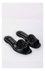 Klapki GUESS z logo czarne