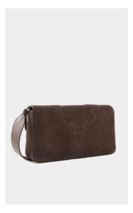 Torebka PINKO Love One Slouchy Classic zamszowa brązowa