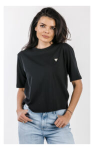T-shirt GUESS Active pudełkowy czarny