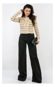 Jeansy ELISABETTA FRANCHI typu wide leg czarne
