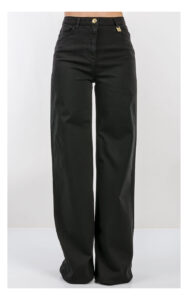 Jeansy ELISABETTA FRANCHI typu wide leg czarne