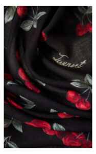 Szal TWINSET w print w wiśnie czarny