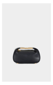 Torebka ELISABETTA FRANCHI hobo z logowanym uchwytem czarna