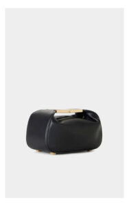 Torebka ELISABETTA FRANCHI hobo z logowanym uchwytem czarna