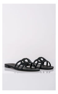 Klapki GUESS logowane czarne