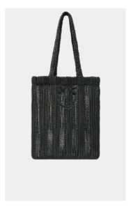 Torebka PINKO Easy shopper z rafii czarna