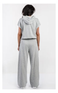 Bluza TWINSET U&B bez rękawów rozpinana z kryształkami szara