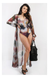 Sukienka PATRIZIA PEPE kimono plażowe tie dye print