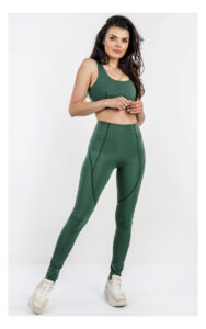 Legginsy PATRIZIA PEPE sportowe zielone