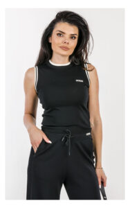 Top GUESS Active dzianinowy czarny