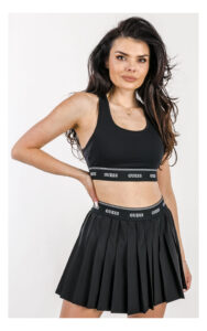Top GUESS Active sportowy logowany czarny