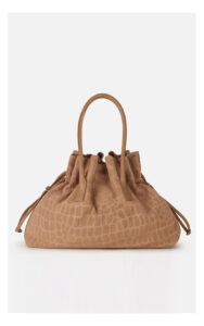 Torebka ELISABETTA FRANCHI shopper skórzana beżowa