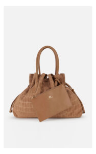 Torebka ELISABETTA FRANCHI shopper skórzana beżowa