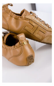 Sneakersy ELISABETTA FRANCHI skórzane camel