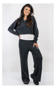 Sweter TWINSET krótki pudełkowy antracytowy