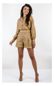 Szorty TWINSET w print beżowe