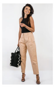 Jeansy PATRIZIA PEPE typu mom fit brzoskwiniowe