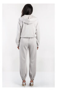 Bluza EA7 rozpinana z cyrkoniami szara